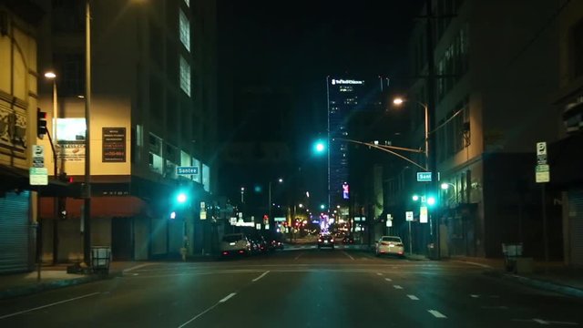 Los Angeles Downtown Night Driving.mov
