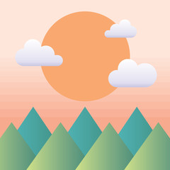 Mountain illustration vector