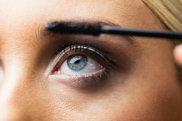 Naklejka premium Focus on eyes makeup with opened eyes