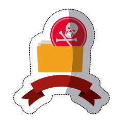 File icon. Security system warning protection and danger theme. Isolated design. Vector illustration