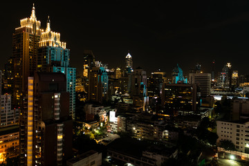 Fototapeta na wymiar Bangkok view in the business district at night