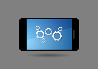 Mobile smartphone and global social communication icons design
