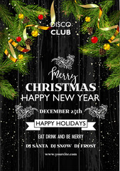 Christmas party template background decoration design card