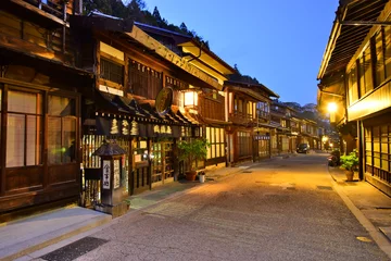 Rolgordijnen 奈良井宿の町並み © butterfly0124