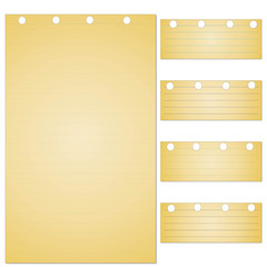 Collection of note papers background ,Illustration eps 10