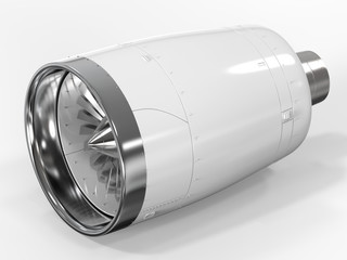 jet engine on white background
