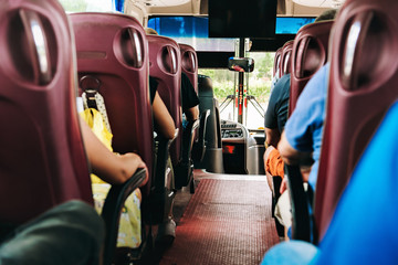 the passengers in the bus during the trip