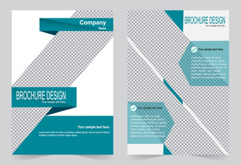 Brochure template, Flyer design green color template