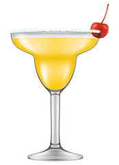 Realistic looking Margarita cocktail. Vector illustration.