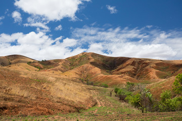 Traditional Madagascar highland landscape