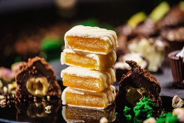 Foto op Plexiglas Snoepjes chocolade snoepjes