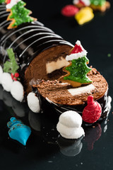 Chrismtas chocolate yule log