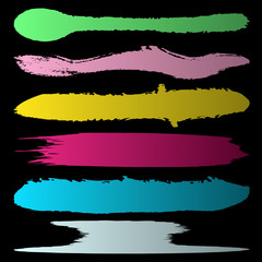 psychedelic colored spots graffiti Set