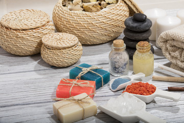 spa bath cosmetic. soap beauty treatment background