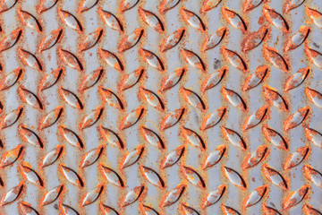 Rusty metal texture background for design with copy space for text or image. Rusty metal is caused by moisture in the air.