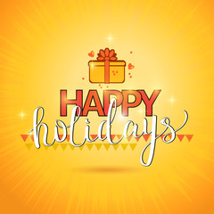 Happy Holidays. Vector Card template
