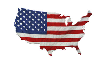 US MAP AND FLAG