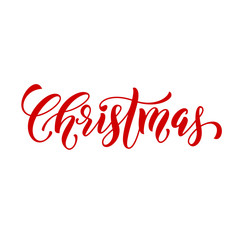 Creative typography Merry Christmas vector text type calligraphy