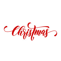 Fototapeta na wymiar Merry Christmas vector calligraphic style font for banner