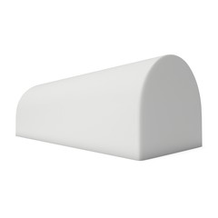 Expand Outdoor Display Tunnel. Pop Up Banner Stand. Trade show booth white and blank. 3d render isolated on white background.