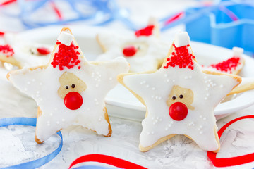 Christmas cookie shaped Santa Claus , Gingerbread cookies