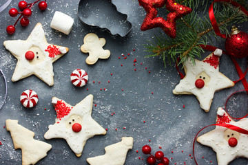 Christmas cookies beautiful holiday baking background