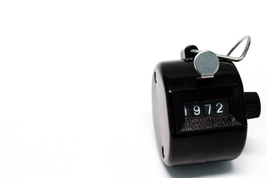 Counter on white background