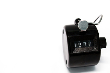 Counter on white background