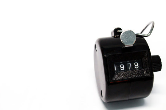 Counter on white background