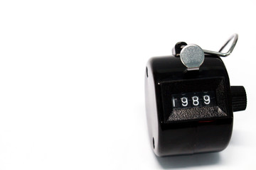 Counter on white background