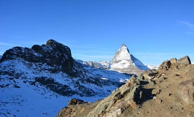 Mountain and snow.