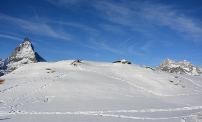 Fototapeta na wymiar Mountain and snow.