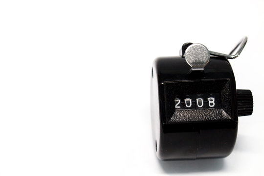 Counter on white background