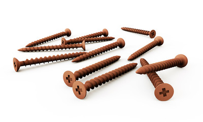 3d render of metal screw