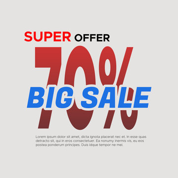 Super sale banner. Sale and discounts. Vector illustration