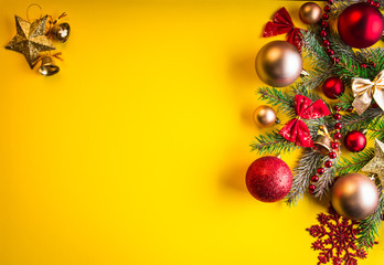 Yellow Christmas background