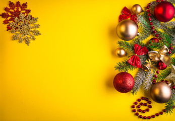 Yellow Christmas background