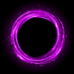Round violet shiny Vector Illustration