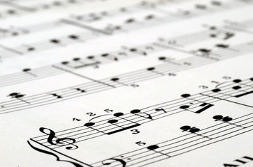 Fototapeta premium Music score background