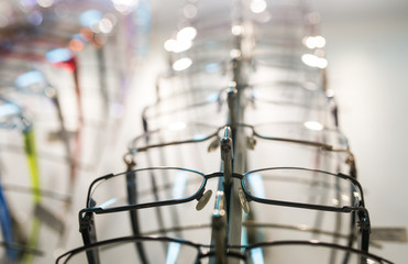 Fototapeta na wymiar row of eyeglass