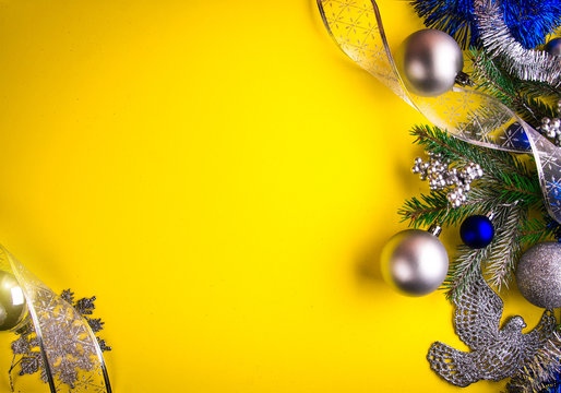 Yellow Christmas Background