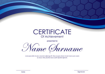 Certificate of achievement template