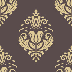 Seamless classic vector golden pattern. Traditional orient ornament