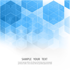 Vector Abstract science Background. Hexagon geometric design. EPS 10.