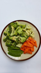 Healthy plate of vegetables