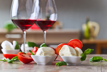  mozzarella with tomato and basil