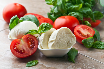  mozzarella with tomato and basil