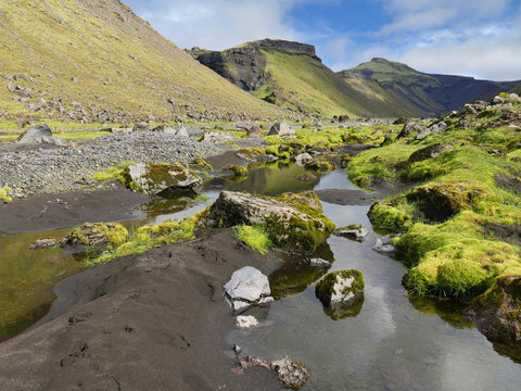 Die Feuerspalte Eldgja im S&uuml;den von Island