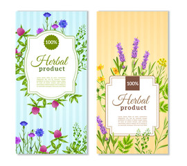 Herbs And Wild Flowers Banners