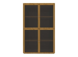 3d illustration of wooden shelves. white background isolated. icon for game web.